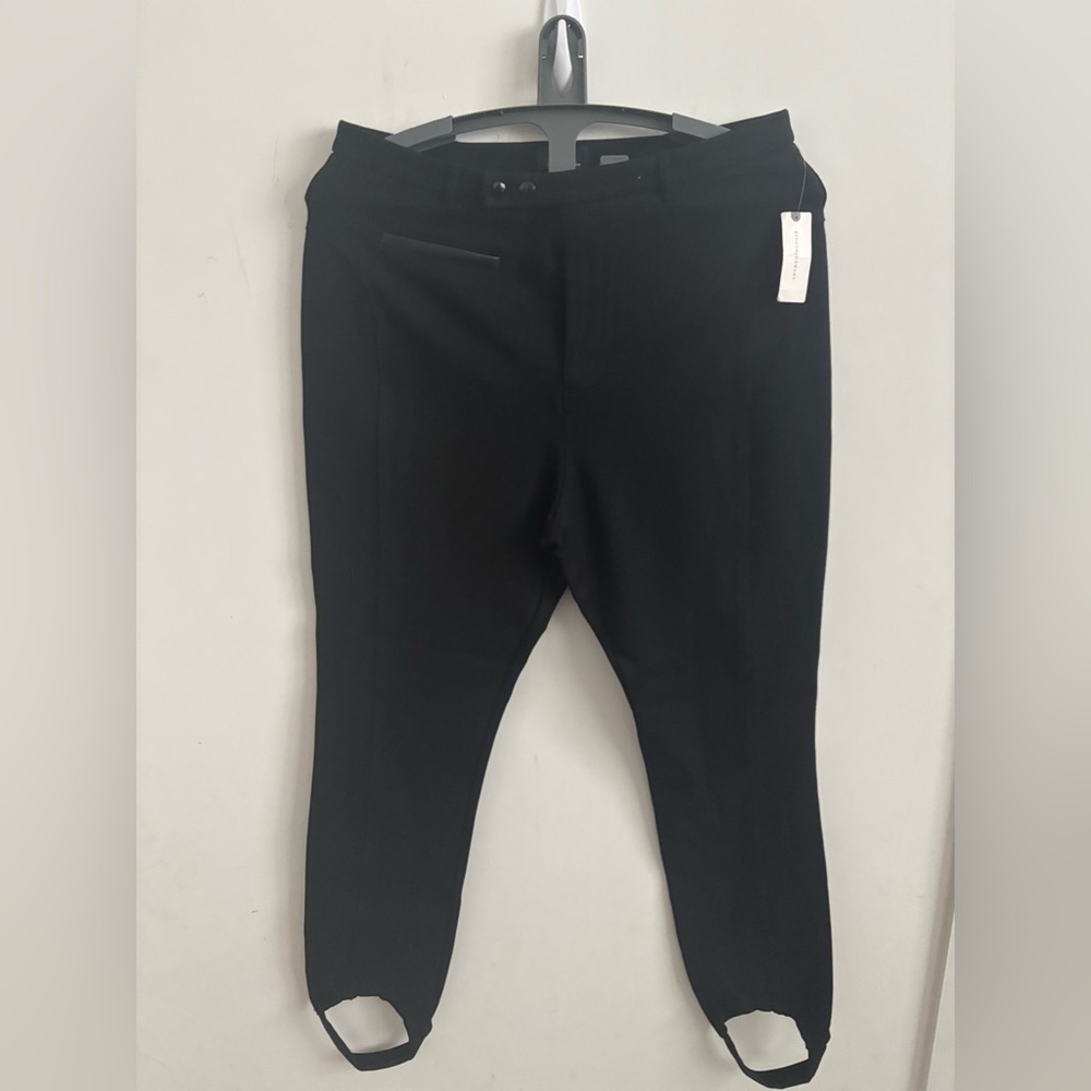 Maeve Anthropologie Womens Pant Sz 14 Black Stirrup Riding Legging Equestrian - Picture 3 of 7
